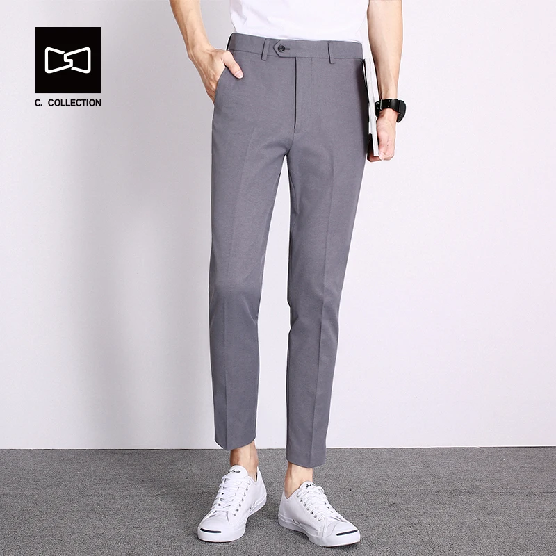 slim fit ankle trousers