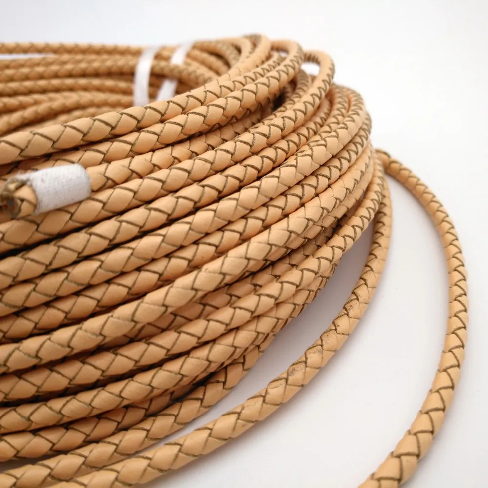 Buy 1 Yard 4mm Diameter Round Coral Braided Bolo