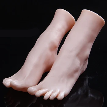 

Legs Feet Foot Mannequin Sock Display Mold Short Stocking Soft PVC Realistic Mannequin Foot Display