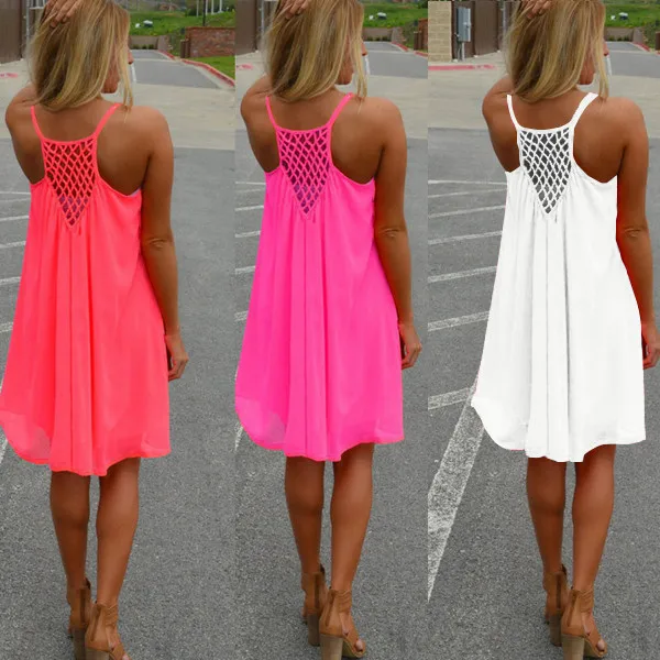  font b Women b font Summer Fluorescent Chiffon font b Dress b font font b