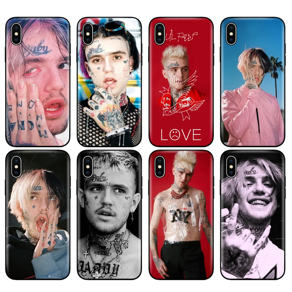 Черный ТПУ чехол для iphone 5 5S SE 6 6s 7 8 plus x 10 силиконовый XR XS 11 pro MAX Lil Peep|Бамперы| |