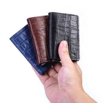 

Casekey Mini Card Holder Wallet for Men Rfid Blocking Slim Genuine Leather Pocket Wallet