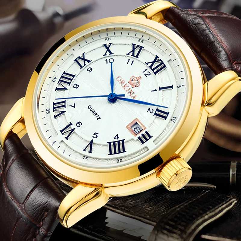 Buy High Quality Quartz watch Men ORKINA Brand Mens