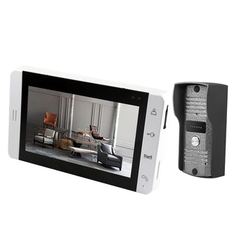 

Video Door Viewer Door Bell 7-inch LCD Screen Monitor Touch Button Video Intercom Monitor Kit IR Night Vision Camera Door Bell