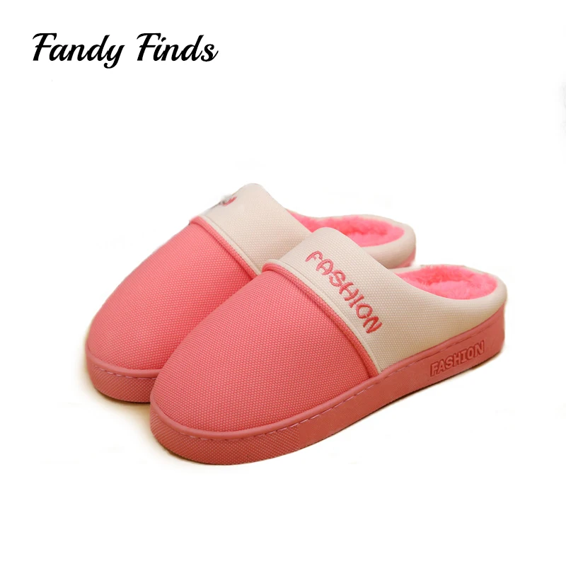 

Autumn Winter Plush Warm Thick Non-Slip Sole Women Men Home Slippers Soft Indoor Ladies Slippers Drop Shipping