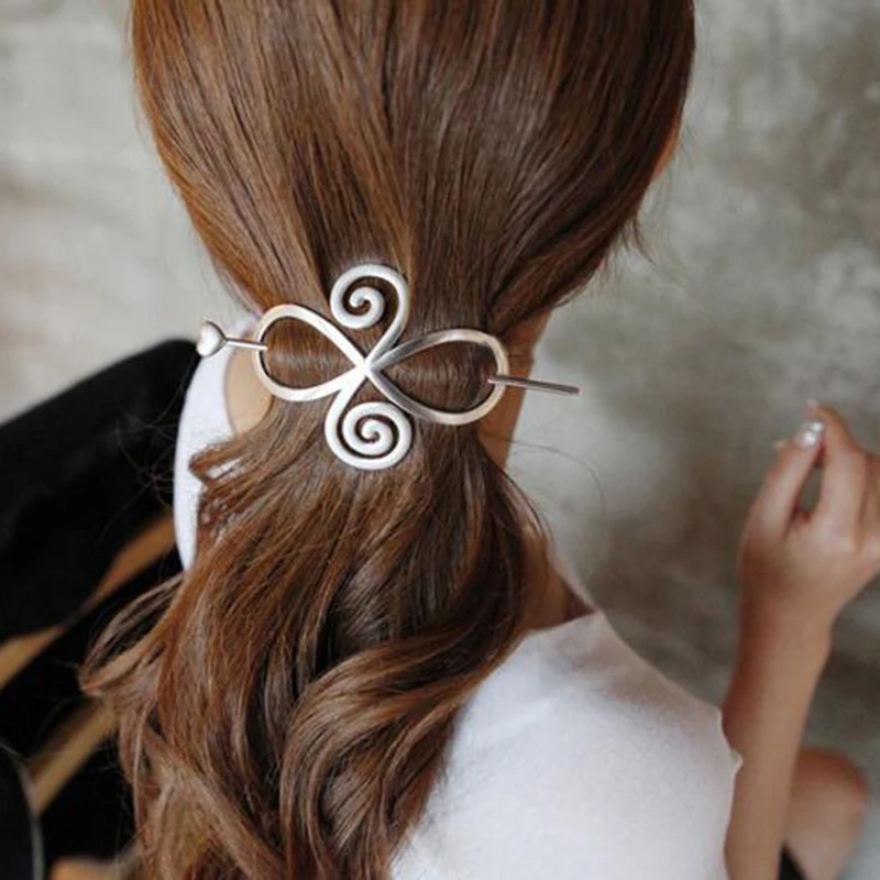 New Arrivals Charm Lovely Retro Love Circle Flower Hair Clasp Elegant Pins Hair Sticks Hairpins