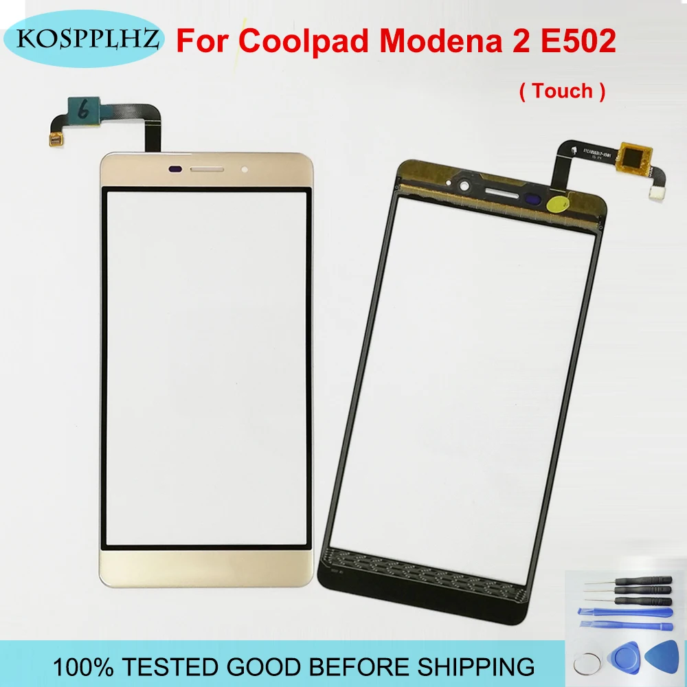 

KOSPPLHZ Black/White/Gold 5.5 inch For Coolpad Modena 2 E502 Touch Screen Digitizer Glass Panel Sensor Repair Part E 502 TooLl
