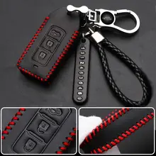 1 PC di Chiave Dell’automobile di Cuoio Della Copertura Della Cassa Fob Borsette Per Mitsubishi Eclipse Croce ASX 2018 di Nuovo Modo di Interni Caso Chiave accessori auto Hot