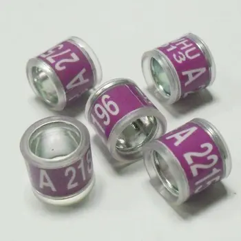 

100pc free shipping Aluminium with plastic Pigeon Ring 8mm