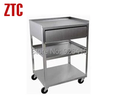 High Quality Laboratory Stainless Steel Trolley With Drawer Mobile