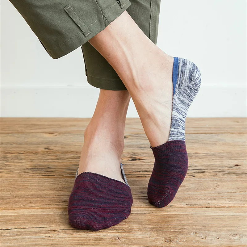 

Meias Socks Unisex Summer Men Harajuku Patchwork Breathable Comfort Boat Non-Slip Invisible Low Cut Socks Meia Calcetines Hombre