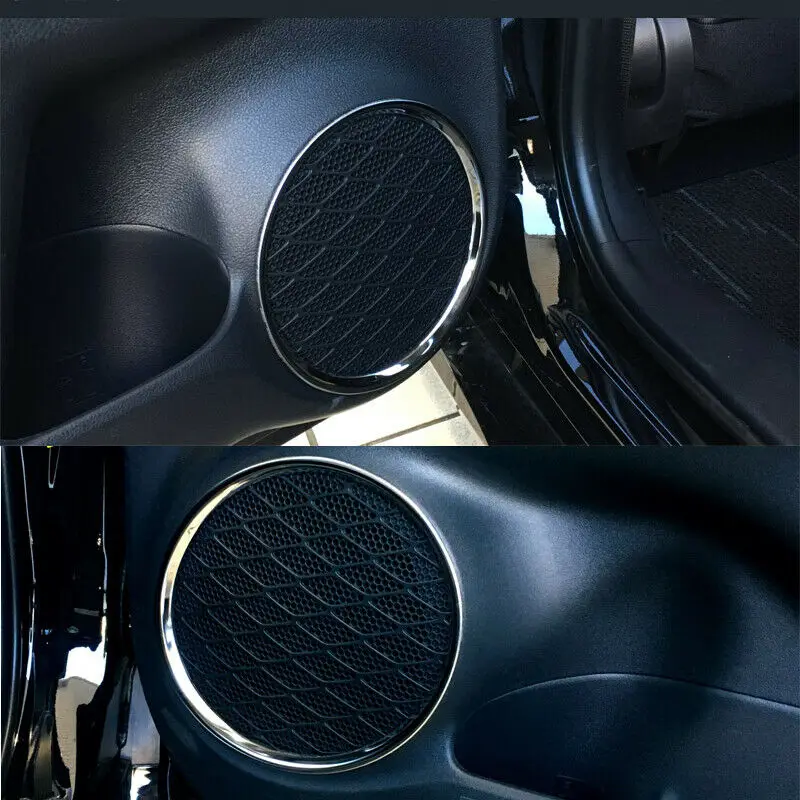 

JY 4PCS SUS304 Stainless Steel Polished Surface Door Speaking Ring Car Accessories Styling for Toyota Prius xw50 Prime