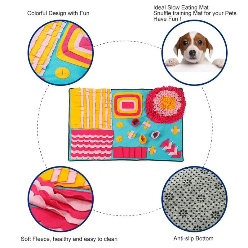 Коврик для домашних собак, нюхающий коврик, развивающие игрушки-одеяла для собак, коврик для снятия стресса, пазл, нюхающий, одеяло для тренировки активности домашних животных
