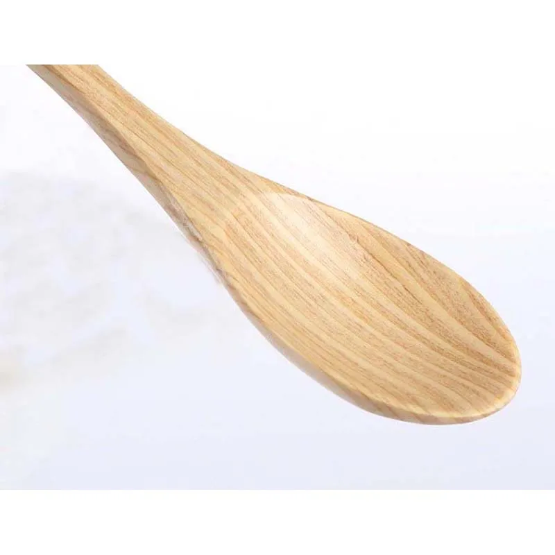 3 piezas de mano cómodo de madera sólida curva de cuchara deportes al aire libre Camping senderismo Picnic vajilla equipo