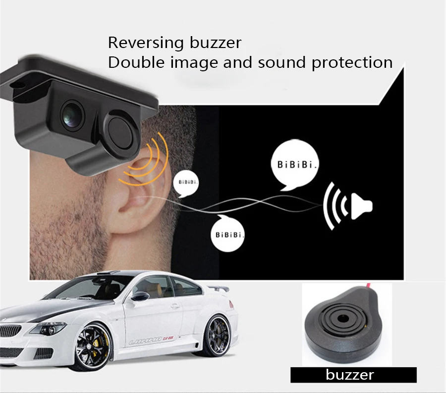 Автомобильный визуальный реверсивный радар-камера два в одном автомобиль заднего вида изображение HD Авто радар звуковой сигнал индикатор парковки датчик 3089