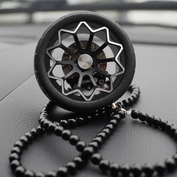 

Luxury Racing Car Tires Model Metal Wheel Keychain Leather Rope Men Car Wheel Bead Chain Pendant Aluminum Alloy Key Chain Holder