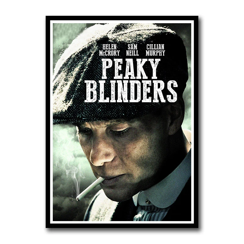 Movie TV Peaky Blinders White Coated Paper Posters Wall Decor Painting for Living Room Home Decoration Frameless