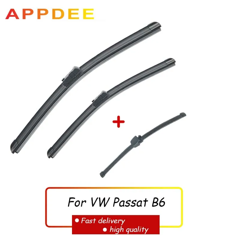 APPDEE Wiper LHD Передние Задние щетки стеклоочистителя Набор для VW Passat B6 2005-2011 лобовое стекло переднее заднее стекло 2"+ 19"+ 11"