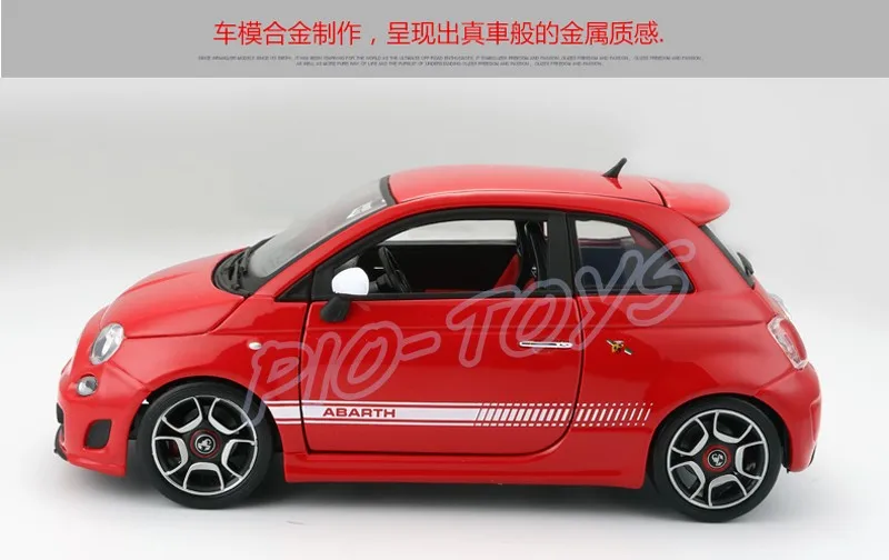 Новое поступление подарок Abarth 1/18 модель металлический седан автомобиль сплав украшения Игрушечная машина модели весы моделирование большая коллекция подарок