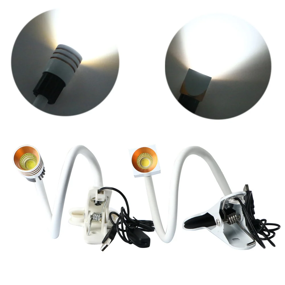 

LED Desk Clip Lamp Flexible USB 28LED Gooseneck Table Desk Light Reading Lamp With Clip portable reading study working lights