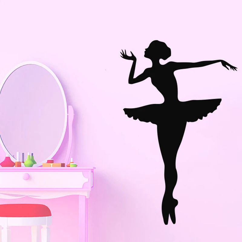 Ballerina Ballet Wall Decal Dancer Gymnastics Dance Studio Vinyl Wall