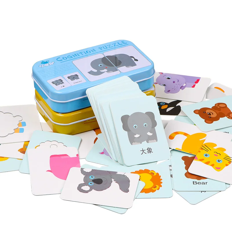 Детские игрушки игра головоломка карточка для обучения Мультяшные фрукты