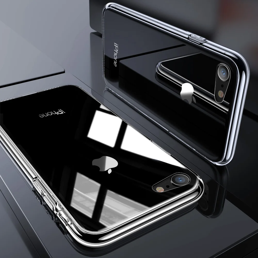 Чехол ESR 9H из твердого закаленного стекла для iPhone 8, 7 Plus, чехол для телефона, чехол s, жесткая подставка из поликарбоната+ мягкая рамка из ТПУ для iPhone 7, 8, стеклянный чехол