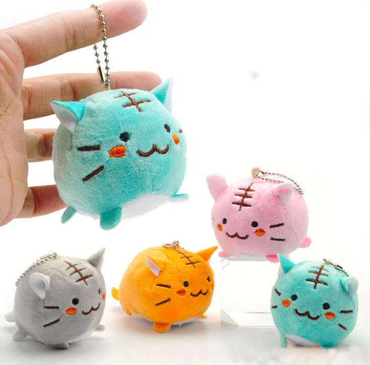 

10pcs/lot Random COLOR Kawaii CAT TIGER DOLL Plush Stuffed TOY Keychain DOLL Gift TOY BAG Pendant TOY Wedding Bouquet Gift