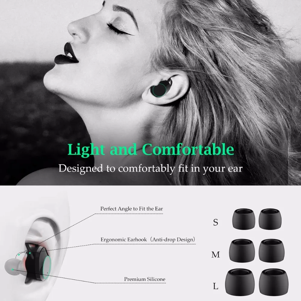 Bluetooth наушники с микрофоном водонепроницаемые беспроводные спортивные