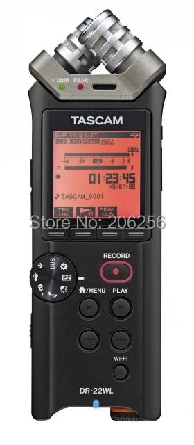 Портативный ручной диктофон Tascam DR-22WL с Wi-Fi