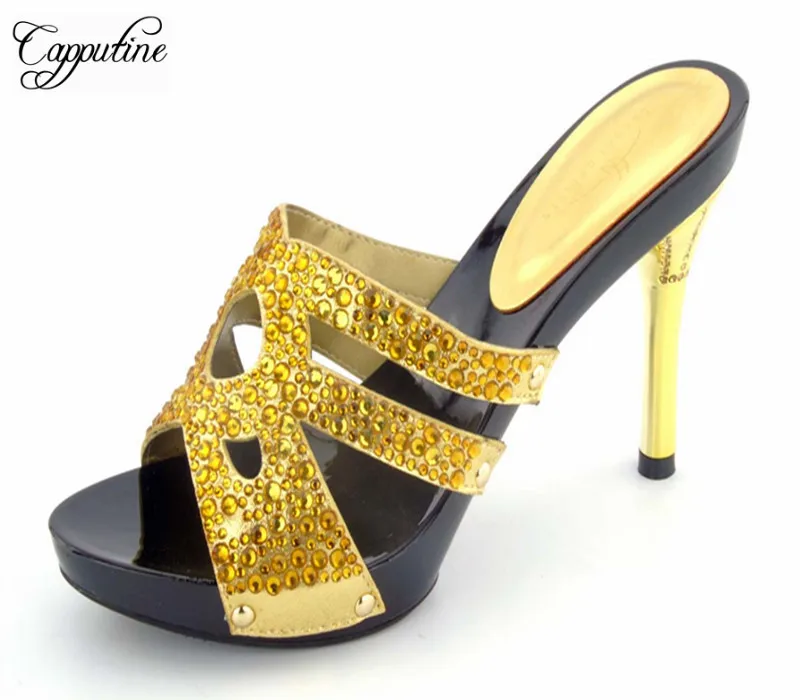 Capputine New Fashion PU Leather Double Color font b Shoes b font And Bag Set Italian