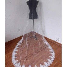 Белый цвет слоновой кости Длина собора венчальная Фата свадебная аксессуары вуаль элегантный свадебный аксессуар