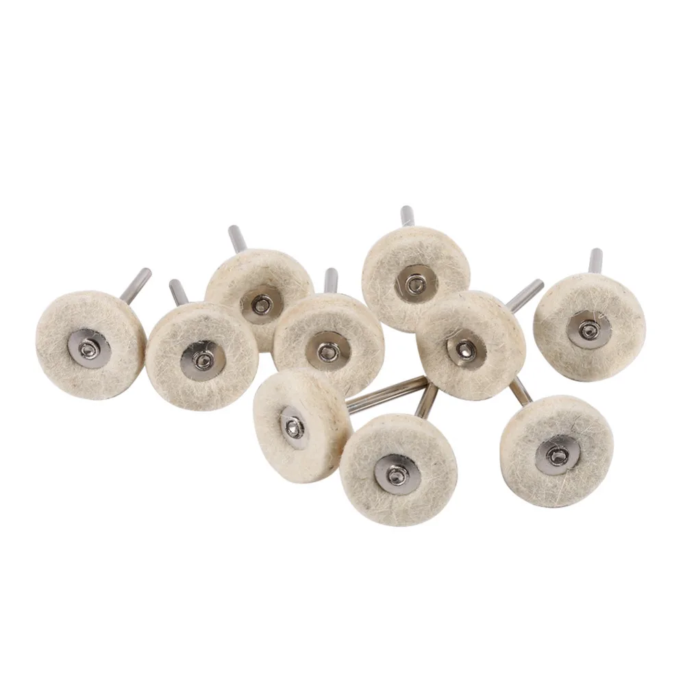 10PCS 25MM Wool Felt Polishing Buffing Drill Grinder Wheel Brushes With