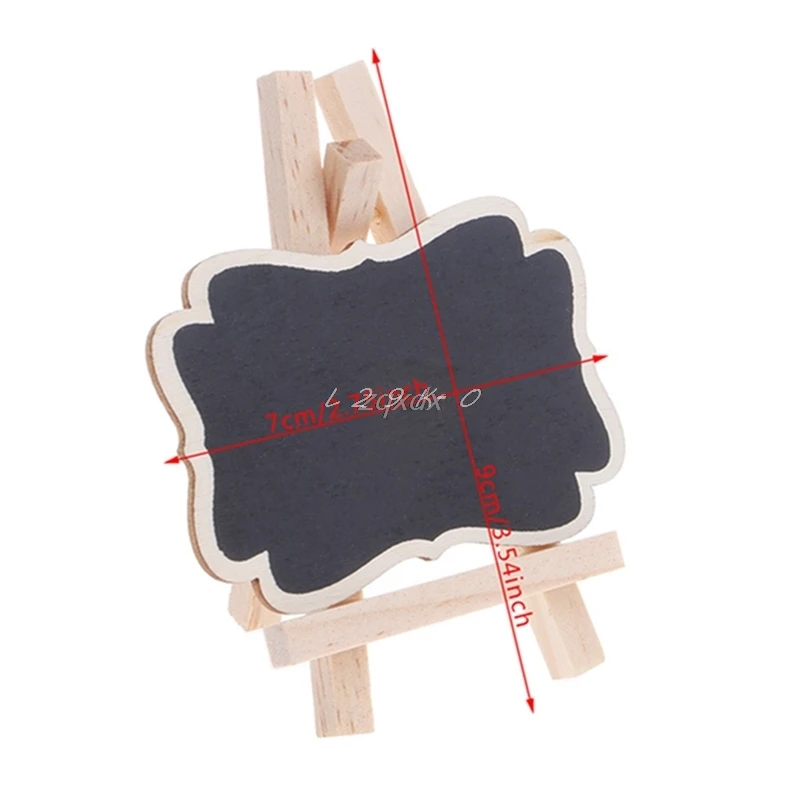 3Pcs Mini Wooden Blackboard Chalkboard Stand Wedding Party Table Decor Tags New
