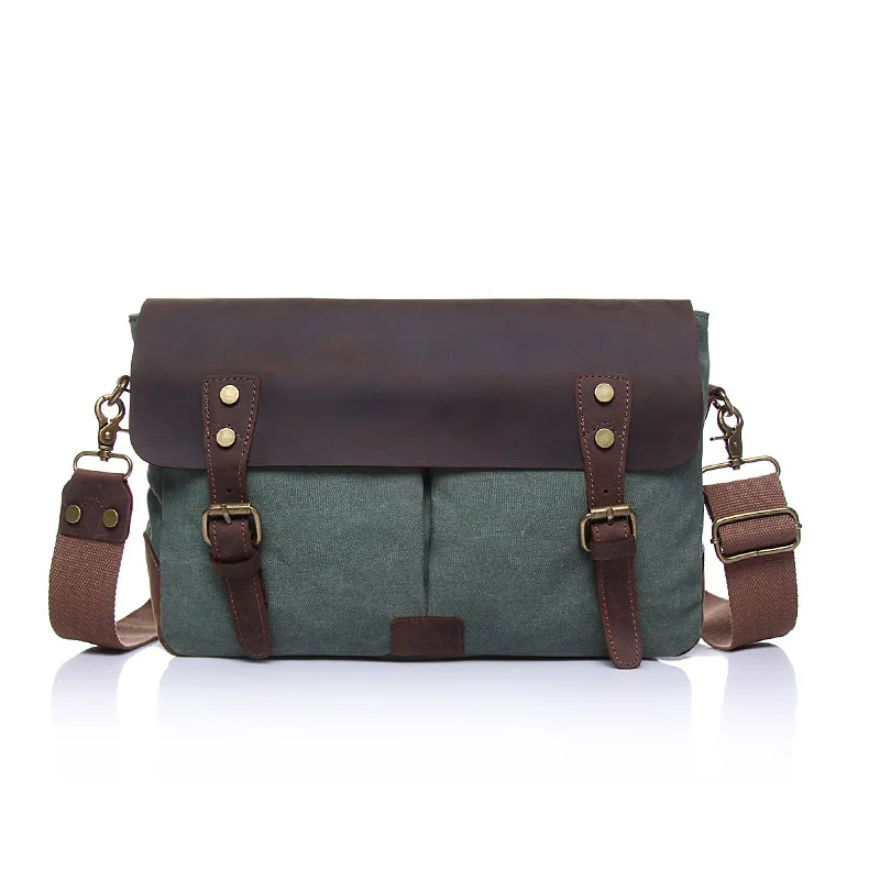 Мужская сумка AETOO тканевая в стиле ретро винтажная почтальона для отдыха|male bag|bag