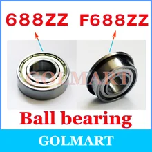 20 pçs/lote 8*16*5mm 8x16x5mm F688ZZ 688ZZ F688Z 688-2Z metal blindado flange do rolamento de esferas de aço S688ZZ SUS440C aço inoxidável