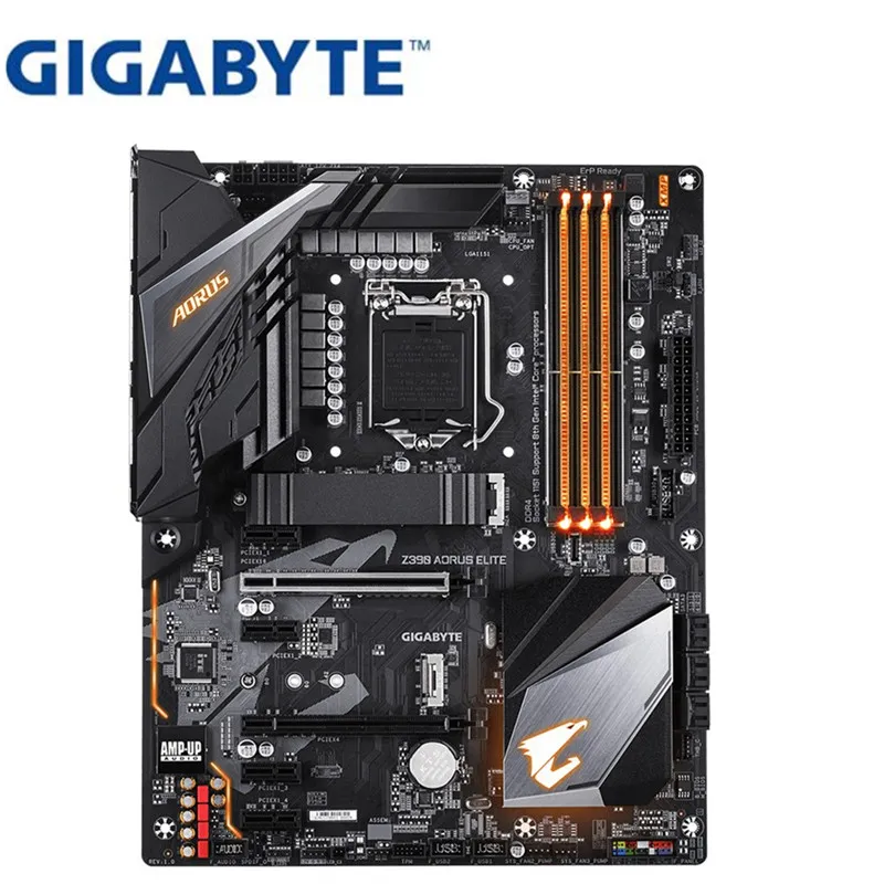 Для Gigabyte Z390 AORUS ELITE оригинальная новая материнская плата DDR4 электронная игровая материнская плата для компьютера с разгоном RGB