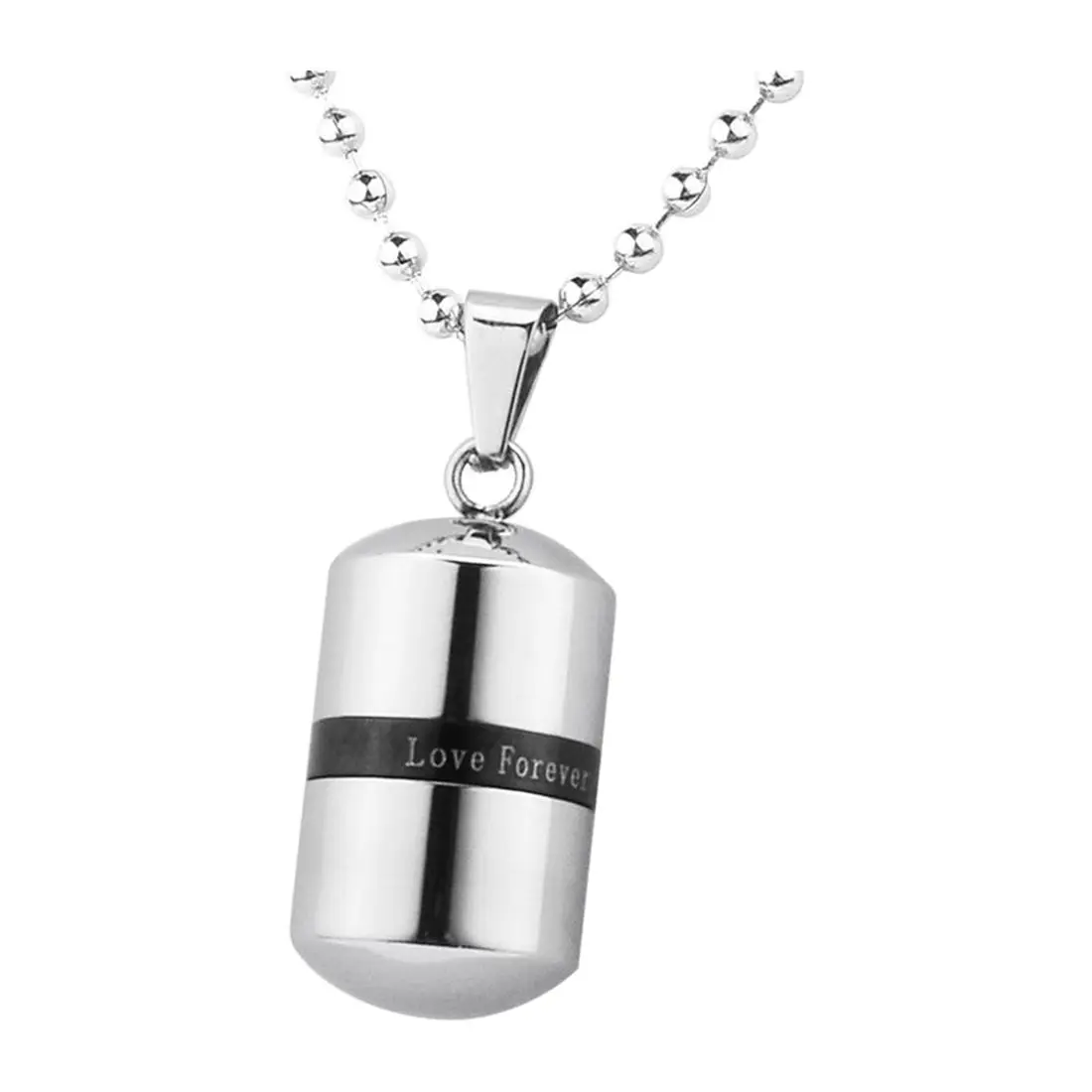 

Stainless Steel Silver Hollow Cremation Pendant Keepsake Urn Memeorial Necklace