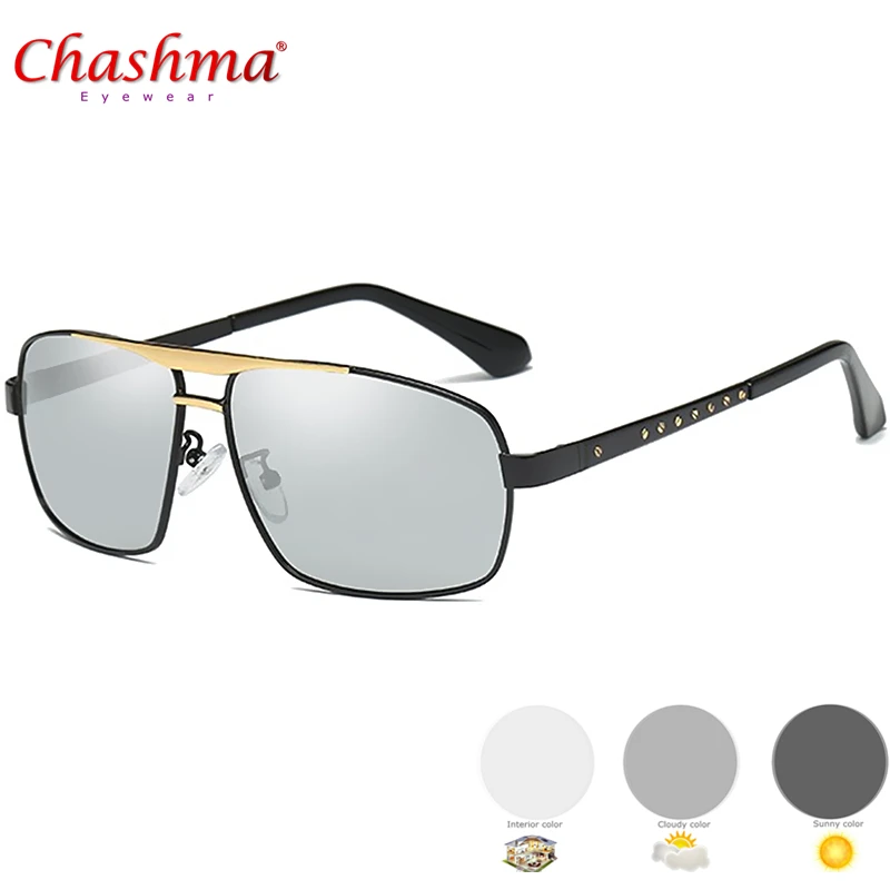 CHASHMA, бренд, фотохромные солнцезащитные очки, мужские, обесцвечивающиеся, очки, магний, антибликовые, модные, поляризационные, солнцезащитные очки, Gafas