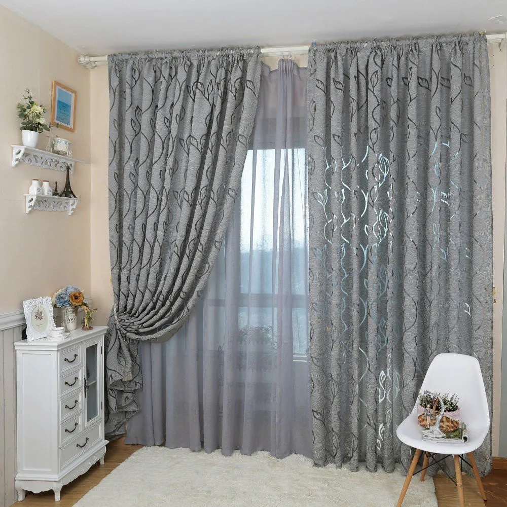 

Hot Flowers Window Curtain Living Room Balcony Bedroom Door Window Curtain Valances Modern Window Treatments Voile Curtain