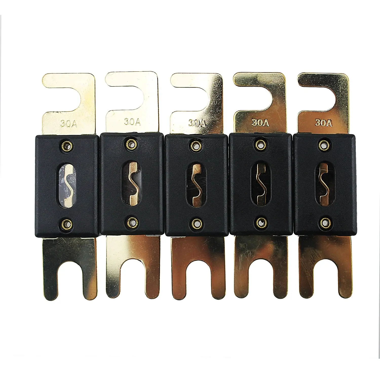 

Hot Sale 5 PCS ANL Fuses 30 Amp Gold Plated ANL-zekeringen 30 Amp goud verguld Mar26