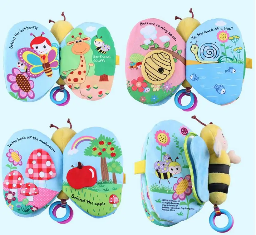 

Animal Butterfly Bee Baby Toys Infant Kids Early Education Development Cloth Books Learning Unfolding Activity Books 40% off