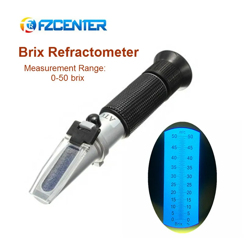 

Portable 0-50% Brix Refractometer Handheld Sugar Refractometer 0-50% High-sugar Meter Sweetness Meter With Box