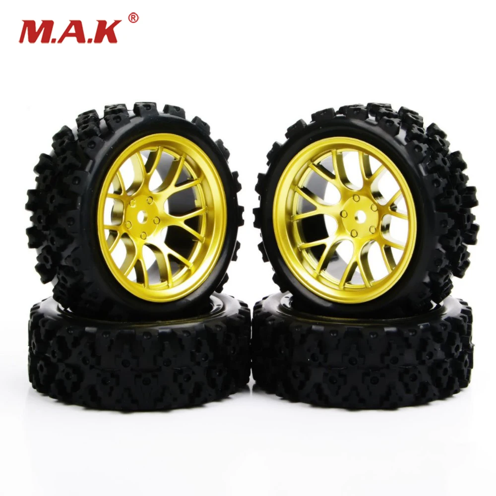 

12 mm Hex 4Pcs Rubber Tyre Wheel for toys RC 1:10 Rally Racing Off Road For HSP HPI RC Car