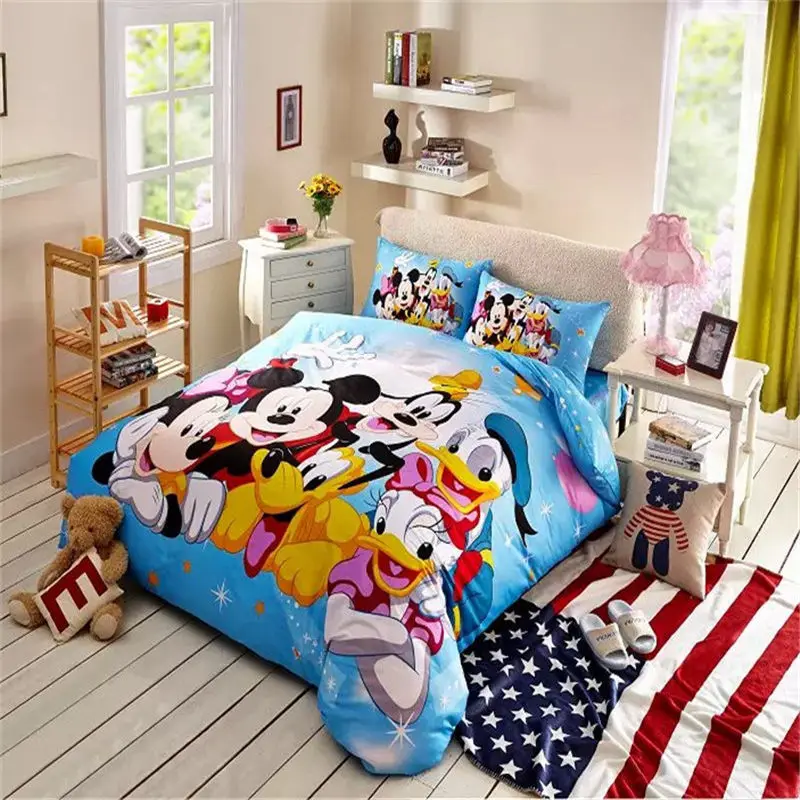 Hot Seller Mickey Mouse Quilt Cover Mickey Mouse Donald Duck Goofy