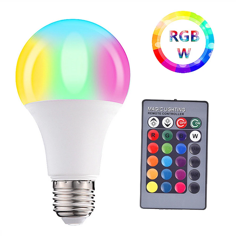 

3W 5W 10W Remote Control LED Colorfil Lamp RGB Bulbs E27 LED Lamps Dimming Magic Colours Mood Lighting Night Light