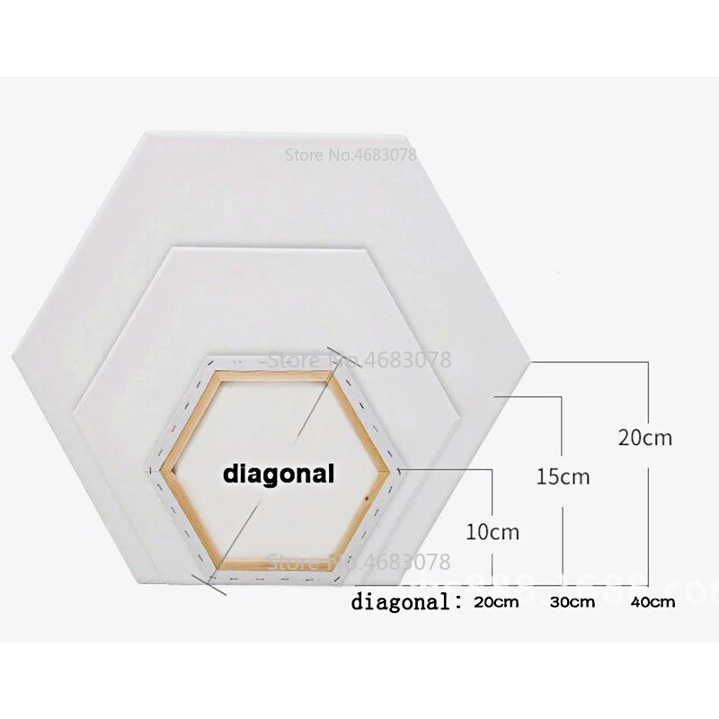2 шт. Шестигранная хлопковая деревянная рамка для холста масляной живописи художника картины на холсте пустые хлопковые холщовые панели
