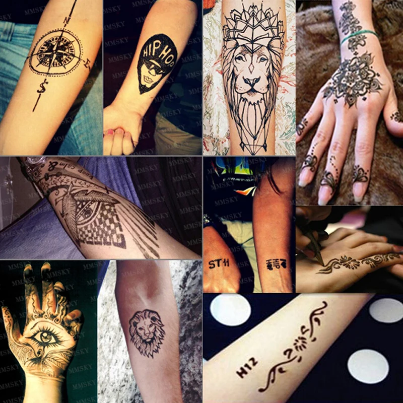 1 шт. натуральная хна паста коричневого цвета конус Mehndi краска для