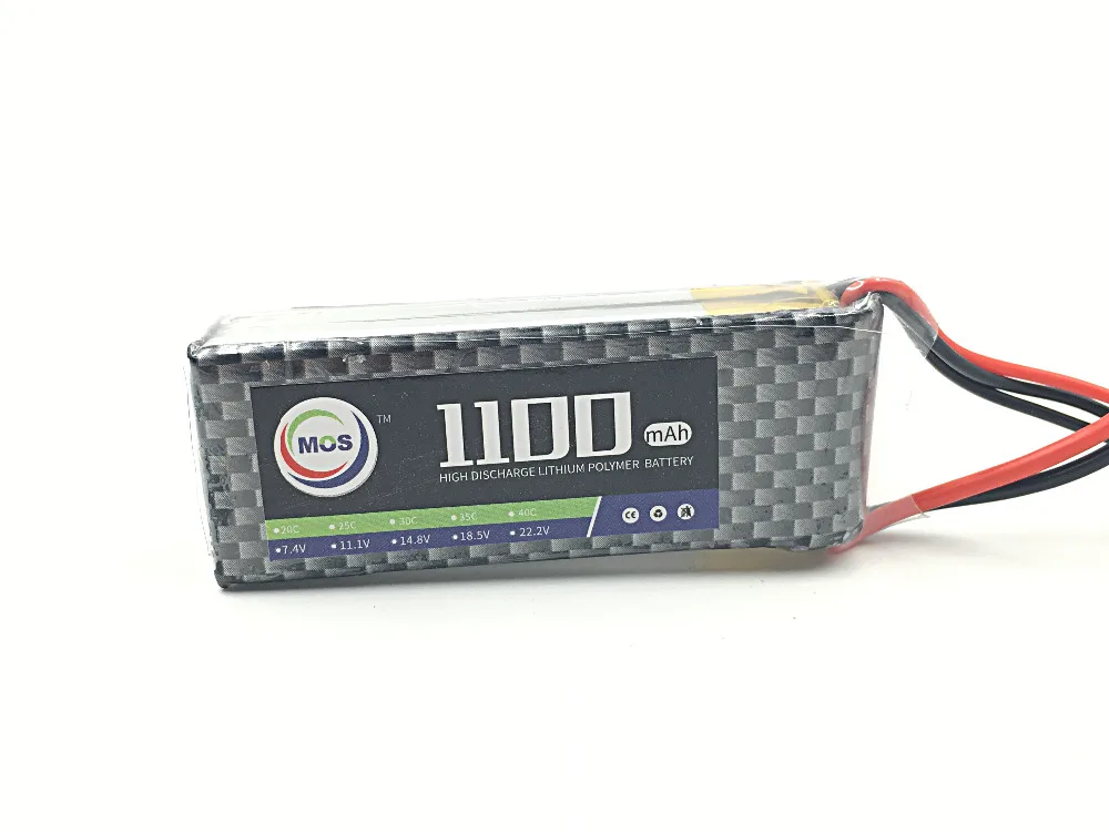 

2pcs/Package MOS RC lipo battery 4S 14.8v 1100mAh 30C for rc helicopter rc quadcopter Li-Polymer battey 4s