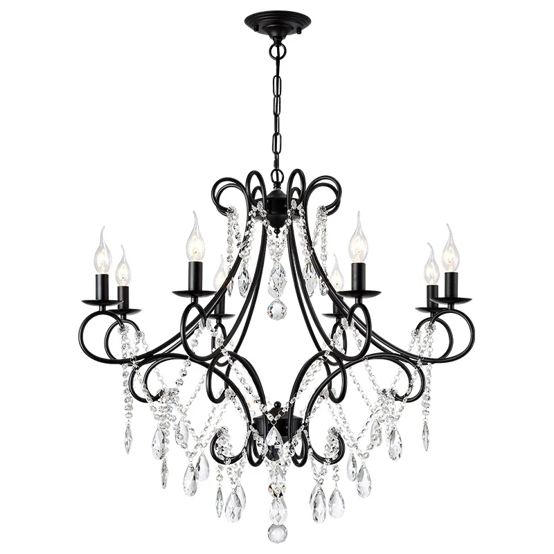 Black Pendant Chandeliers Crystals For With
